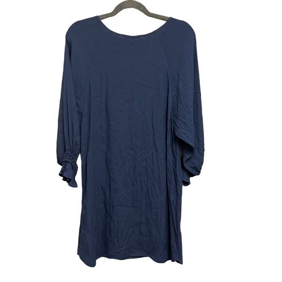 Maje Blue Realiste Crepe Shift Short Casual Dress Size 2 - Picture 4 of 6